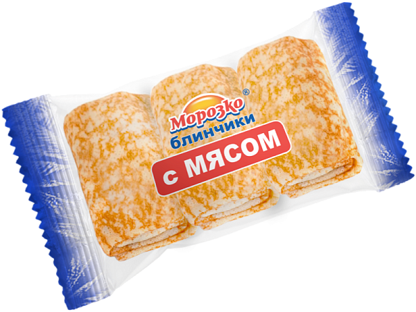 Блинчики МОРОЗКО с мясом замороженные 210гр